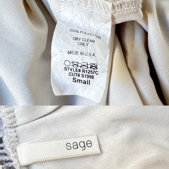 Sage Gray & Beige Blend Floral Crochet Lace Strappy Mini Romper Women's Small - Picture 9 of 9